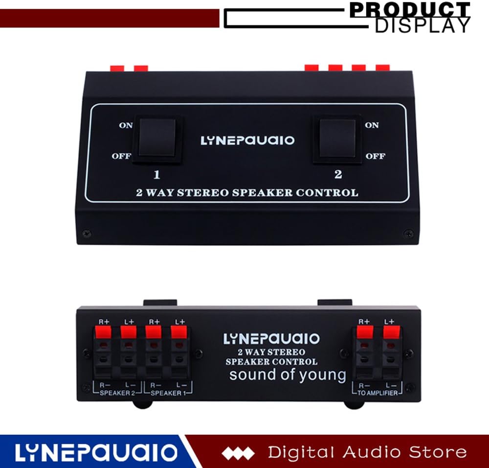 Passive One In Two Out Audio Switcher Splitter Comparator Stereo Speaker Speaker Audio Audio Switch Black