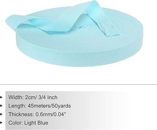 Vista 2 de PATIKIL Cinta de Sarga de Algodón de 3/4 Pulgada 50 Yardas Cinta de Algodón Cinta al Bies de Encuadernación Ribete de Cinta de Espiga para Costura
