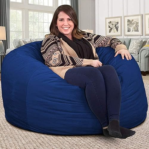 Miniatura 2 de ULTIMATE SACK 4000 (4 pies) Funda para silla puff en varios colores solo funda (4000, ante azul eléctrico)