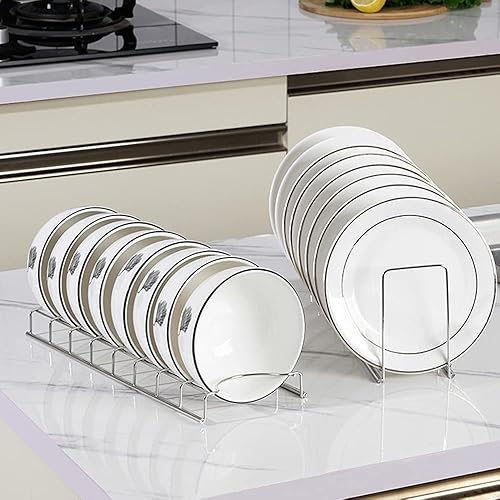 Miniatura 3 de Escurridor de platos pequeño, acero inoxidable, para organizar el mostrador de cocina, estante de almacenamiento, cromado