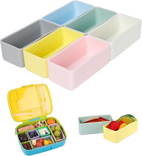 Divisores de fiambrera de silicona reutilizables, no tóxicos, sin BPA, aptos para lavavajillas. Accesorios ideales para cajas bento