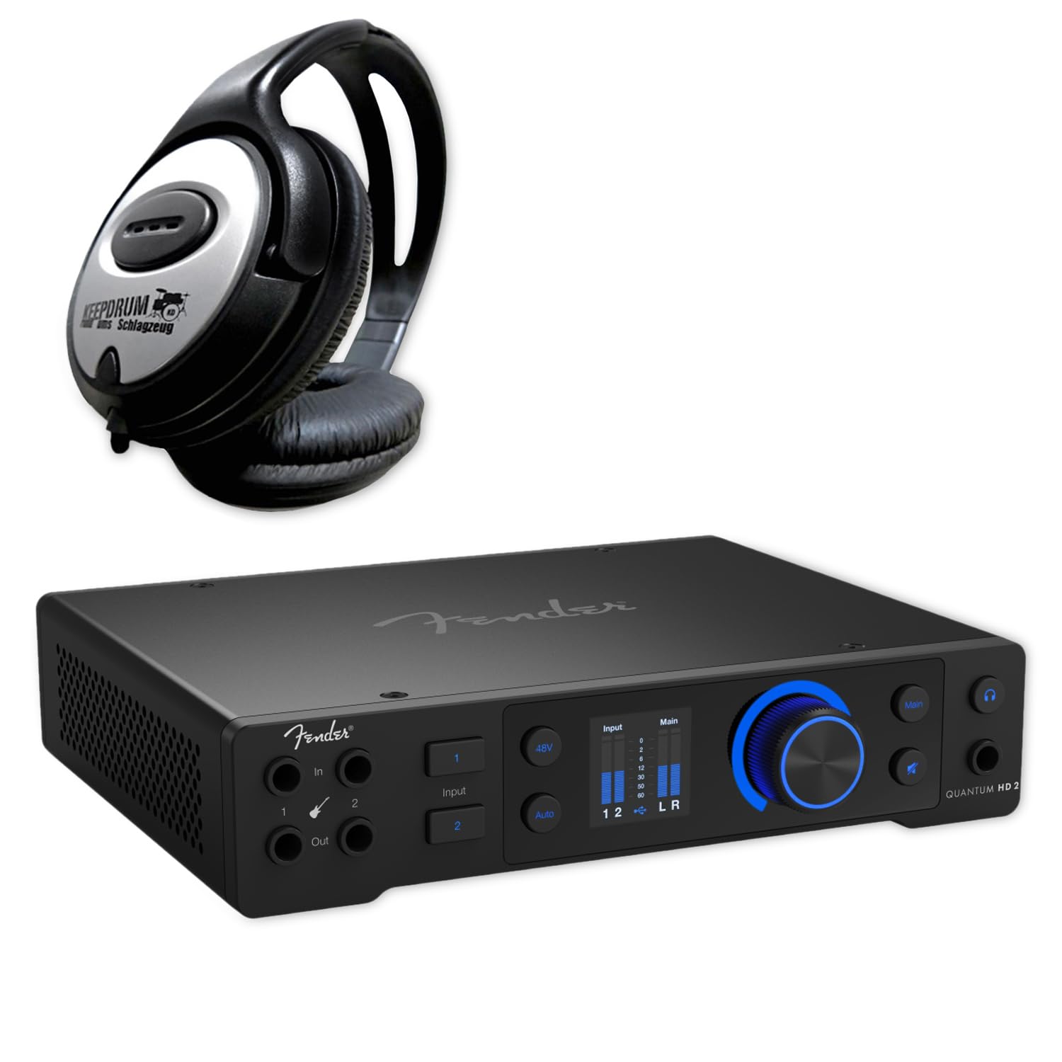Fender Quantum HD 2 - Interfaz de audio USB-C (20 x 24 canales, con auriculares keepdrum)