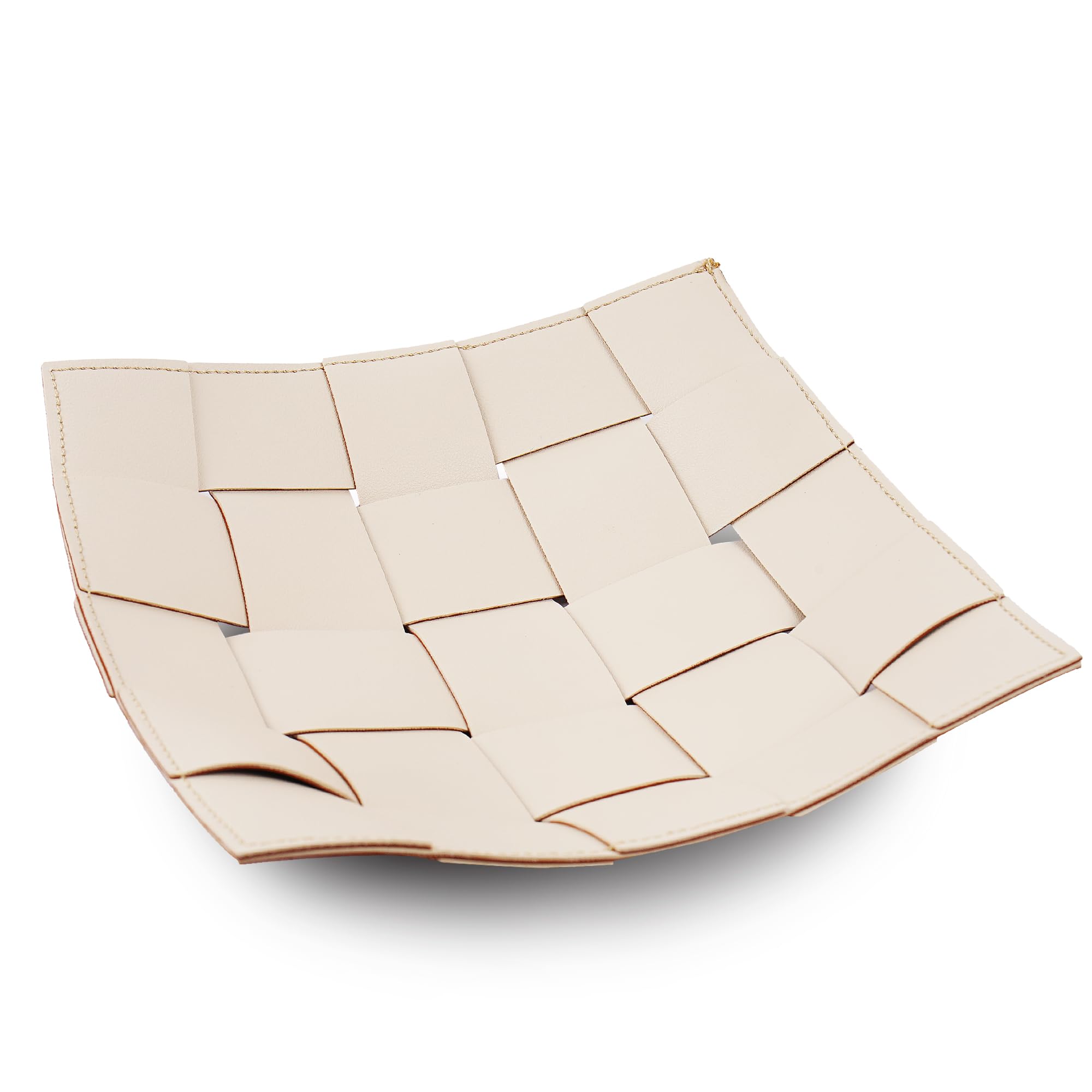 Hennaja PU Leather Valet Tray for Men, Key Bowl for Entryway Table, Bedside Nightstand Desk Catchall Storage Organizer Tray, EDC Dump Tray for Wallet,