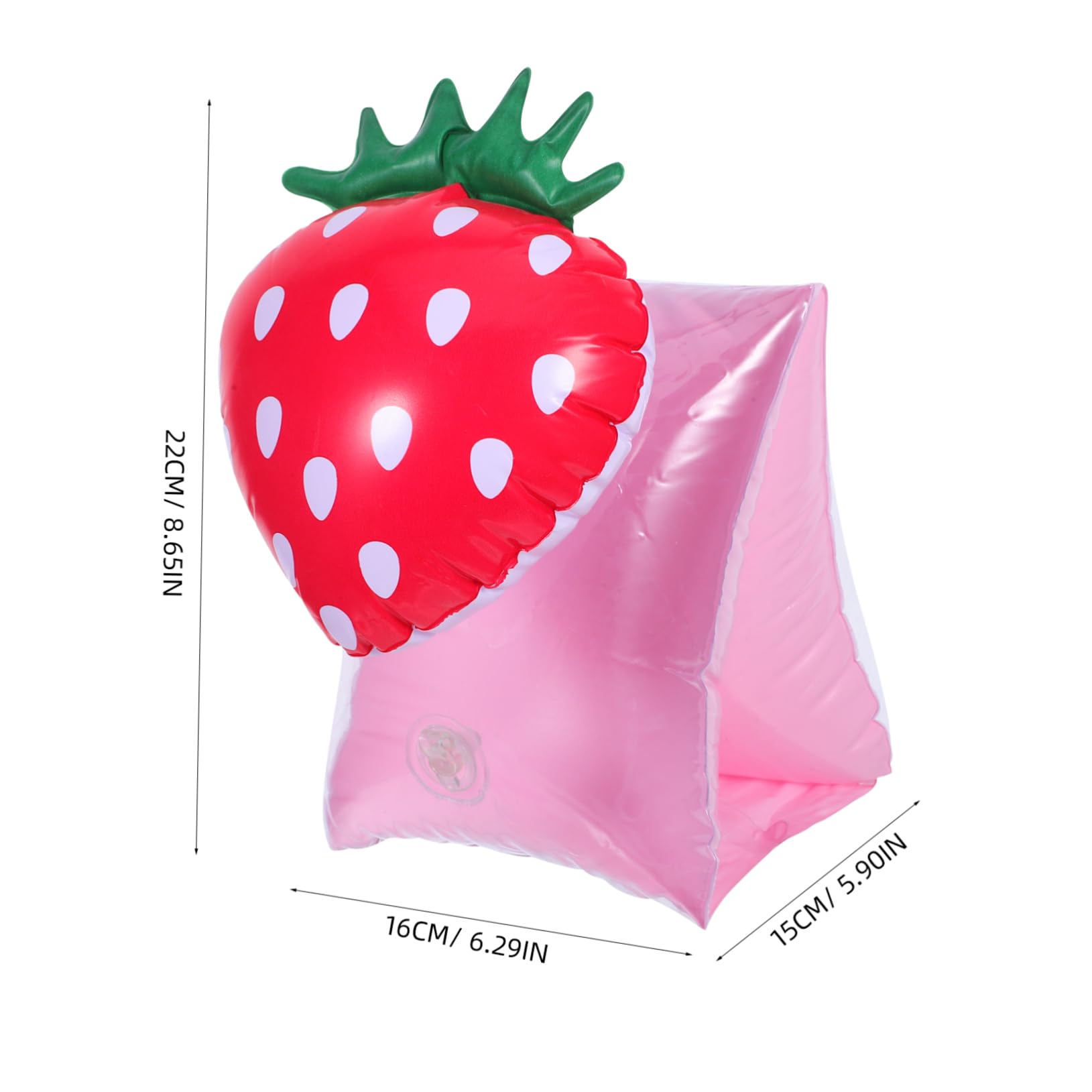 ORFOFE 1Pair Inflatable Swimming Arm Rings for Soft Floaties with Strawberry Design Swim Training Aid for Pool and Beach Fun