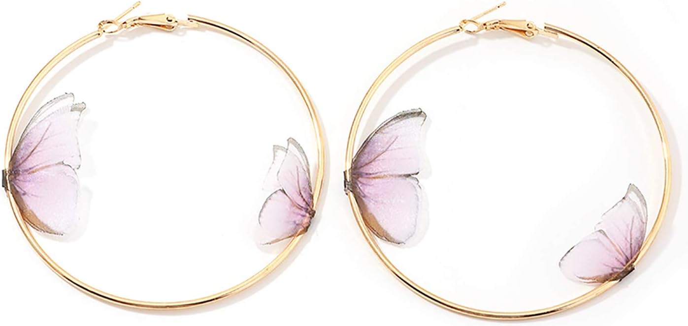 Faerie Butterfly Wing Foil Rhinestone Earrings Necklace Set Unique Fairy Simulation Big Monarch Butterflies Earring Classy Handmade Jewelry for Women