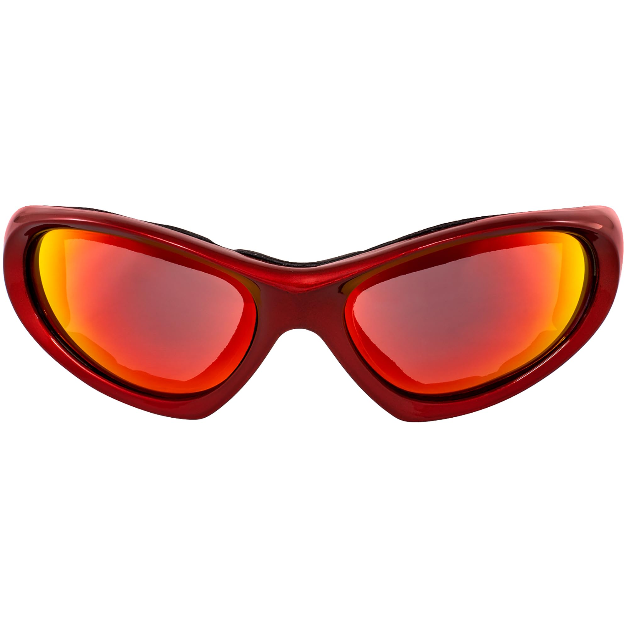 Hurricane Eyewear Categoria 5 Jet Ski Water-Sport Galleggiante 2 in 1 Occhiali da sole e maschera Montatura rossa con lenti a specchio rosse