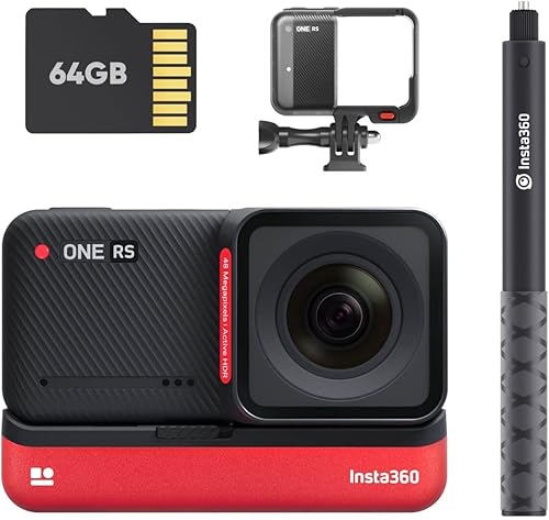 Miniatura 1 de Insta360 ONE R Twin Edition - Paquete de tarjetas de memoria  Cámara de acción 4K y cámara 5.7K 360 con lentes intercambiables, estabilización, IPX8