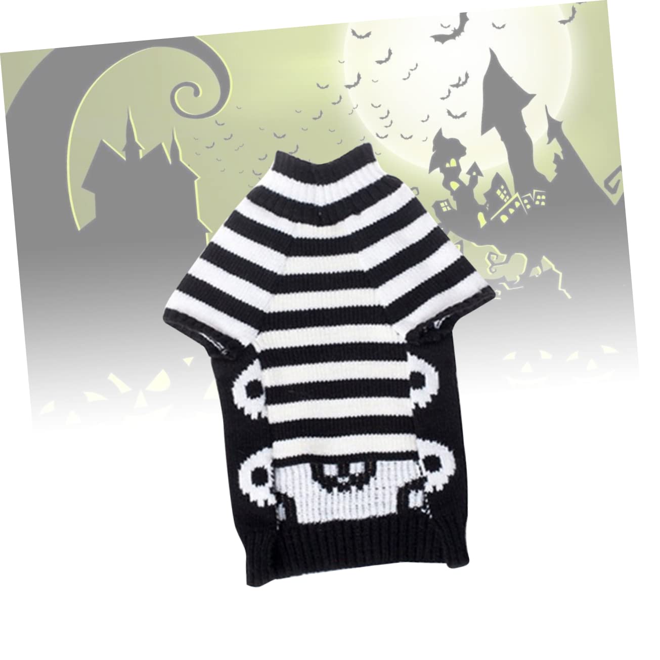 Housoutil 3 Pz Costume Nero Cappotto Invernale per Cani Felpa Nera Vestiti per Cani Maglione Haloween per Animali Domestici Maglione Invernale per Cani Scheletro Vestiti del Cane Vestire