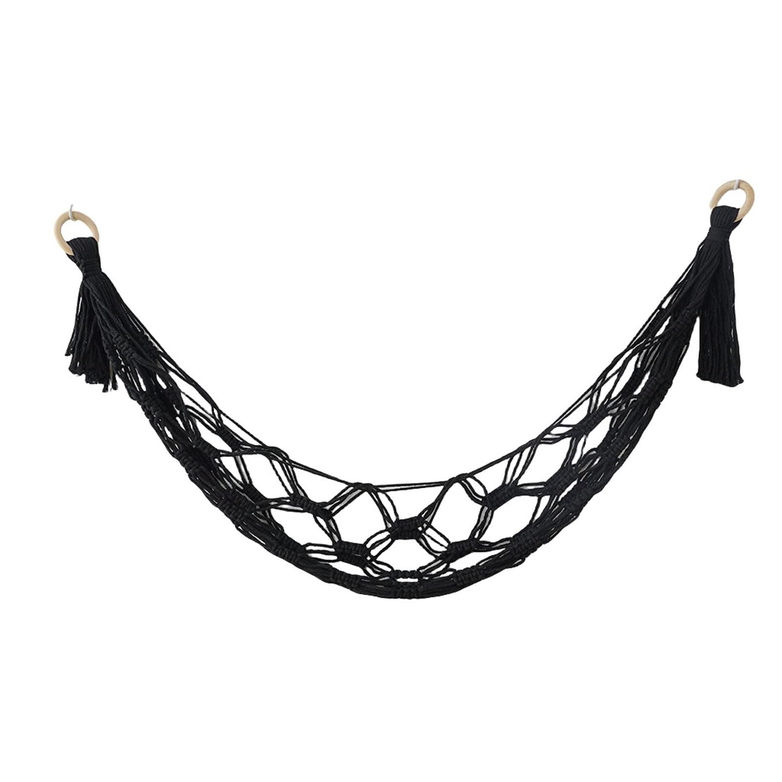 Kalttoy Multicolor Handwoven Macrames Toy Hammock For Stuffed Plushie Toy Animals Hanging Net Display Holder Shelves For Baby Nursery Decor Stuffed Animals Holder
