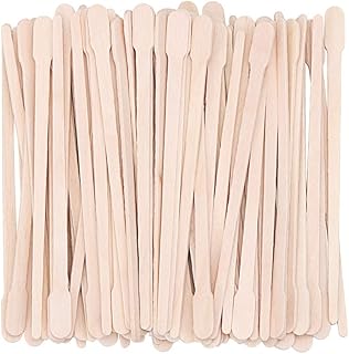 100 Pack Disposable Hair Removal Waxing Spatulas, Wooden Waxing Stick Wax Bean Wiping Wax Tool Hair Removal Beauty Bar Spatulas Applicators for Hair Removal Eyebrow and Body (2)