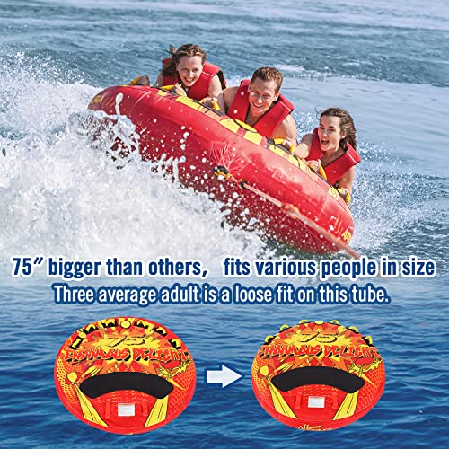 Image of Affordura Towable Tubes for Boating Tubes for Boats to Pull, 75 inch, 1-3 Rider