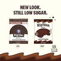 Vista 2 de Rip Van Wafels Stroopwafels de brownie de chocolate – Snacks saludables – Bocadillos sin OGM – Apto para dieta cetogénica – Snacks de oficina – Bajo