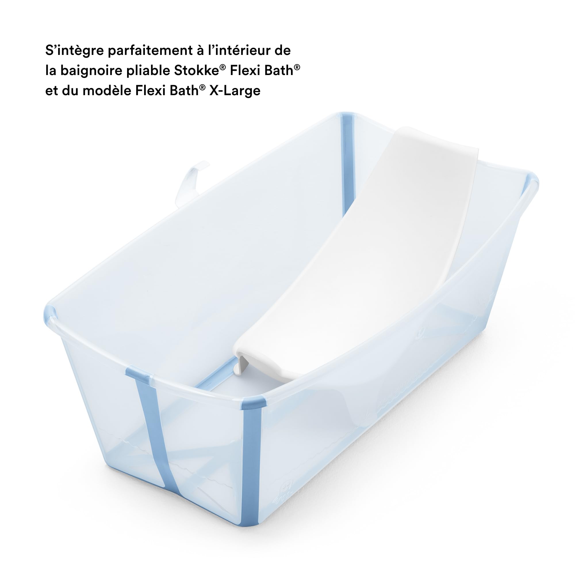 Stokke Flexi Bath Support pour nouveau-nés Blanc - Pour baignoire bébé pliable, léger et sûr jusqu'à 8 mois