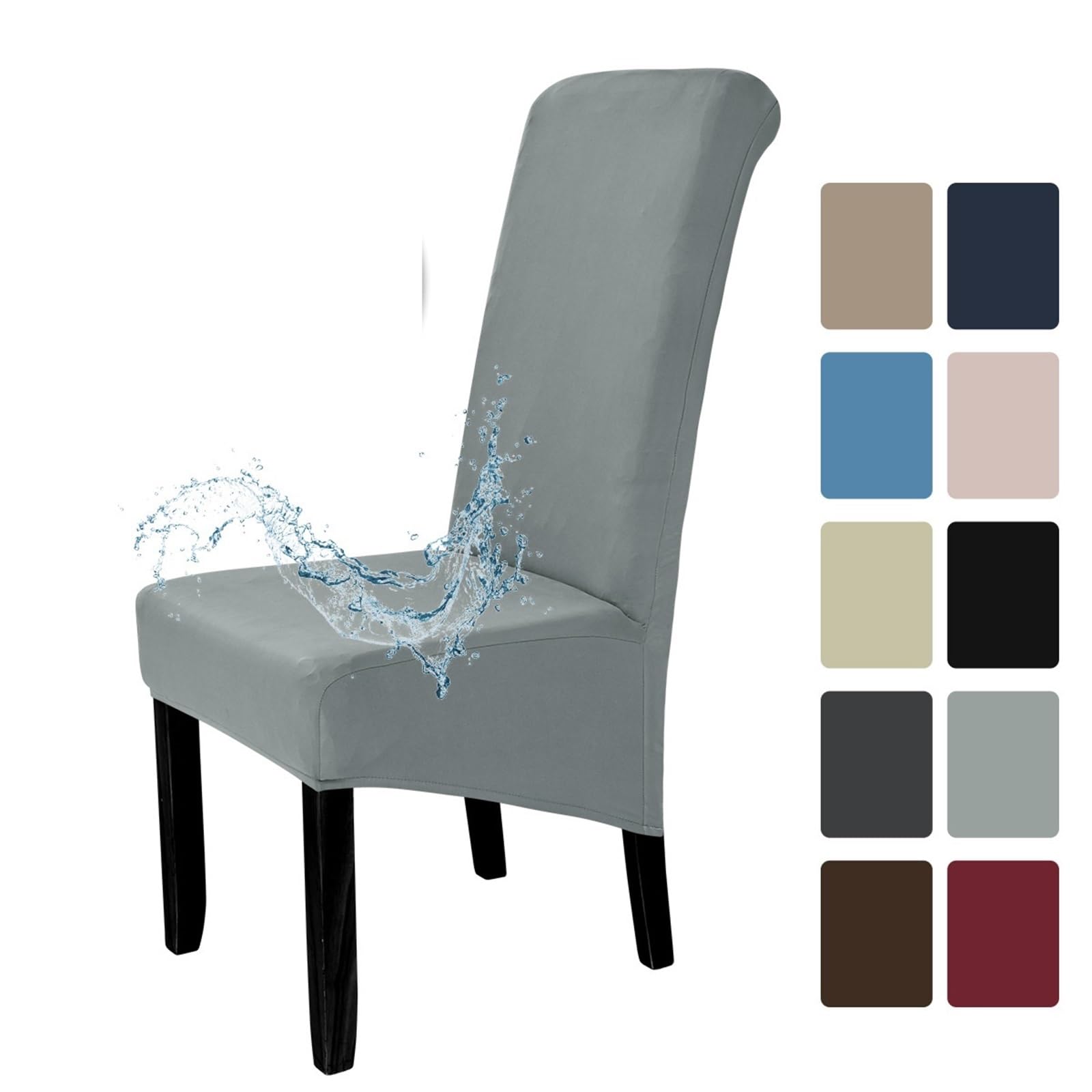 NMVAWIPT 4Pcs Elastic Waterproof Dining Chair Covers - Jacquard Stretch Protectors For Hotel, Banquet & Ceremony Slipcovers(5#)