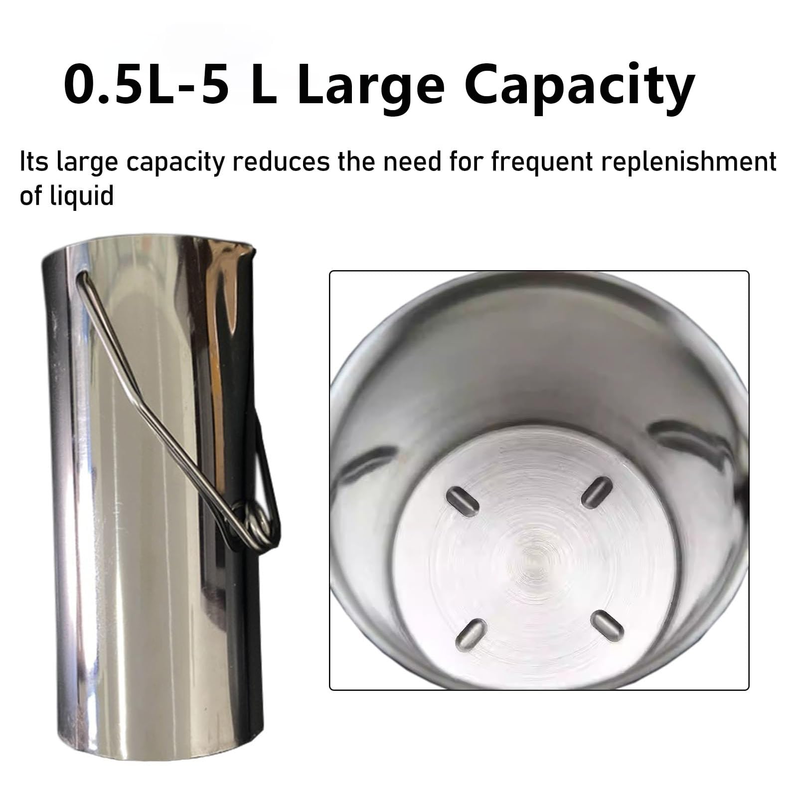 Cubo De Muestreo De Acero Inoxidable De Pared Gruesa,Recipiente Profesional para Ríos Lagos Y Aguas Residuales para Análisis De Calidad del Agua