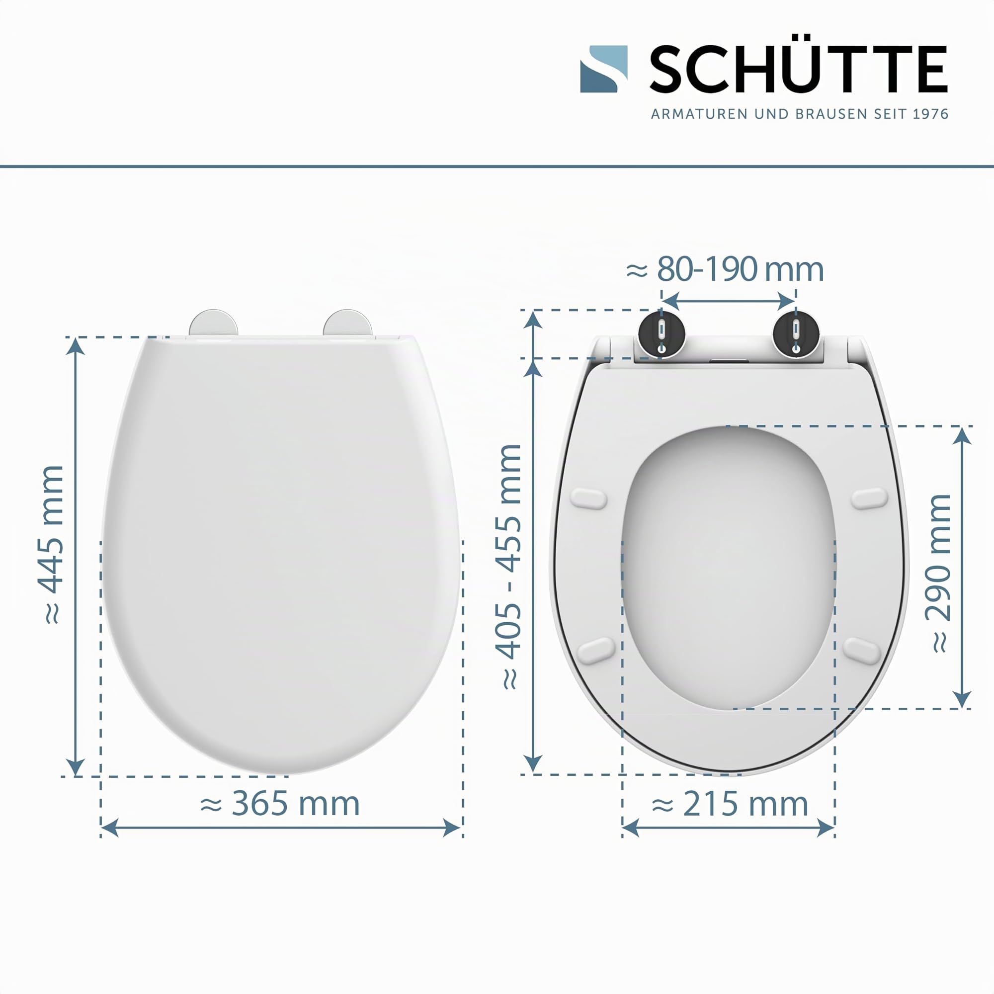 Sedile WC con abbassamento automatico, certificato TÜV, coperchio rimovibile in materiale infrangibile, facile da montare con stencil di montaggio, coperchio WC e occhiali da portata fino a 500 kg