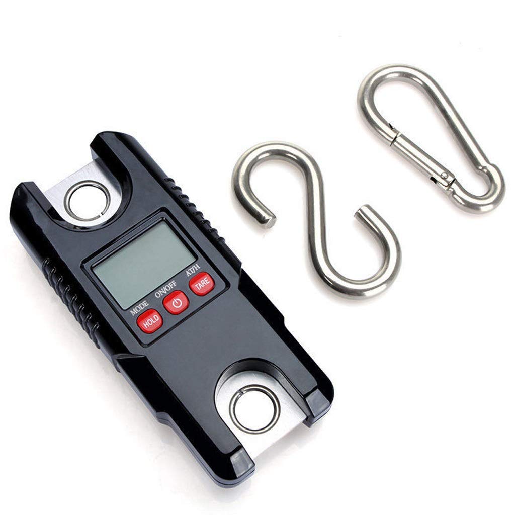 Miniaturowa waga dźwigowa, waga elektroniczna 300 kg x 0,1 kg, waga paczkowa odpowiednia do ekspresowych dostaw, magazynowania, ważenia dużych ładunków itp. (czarna 300 kg x 0,1 kg)