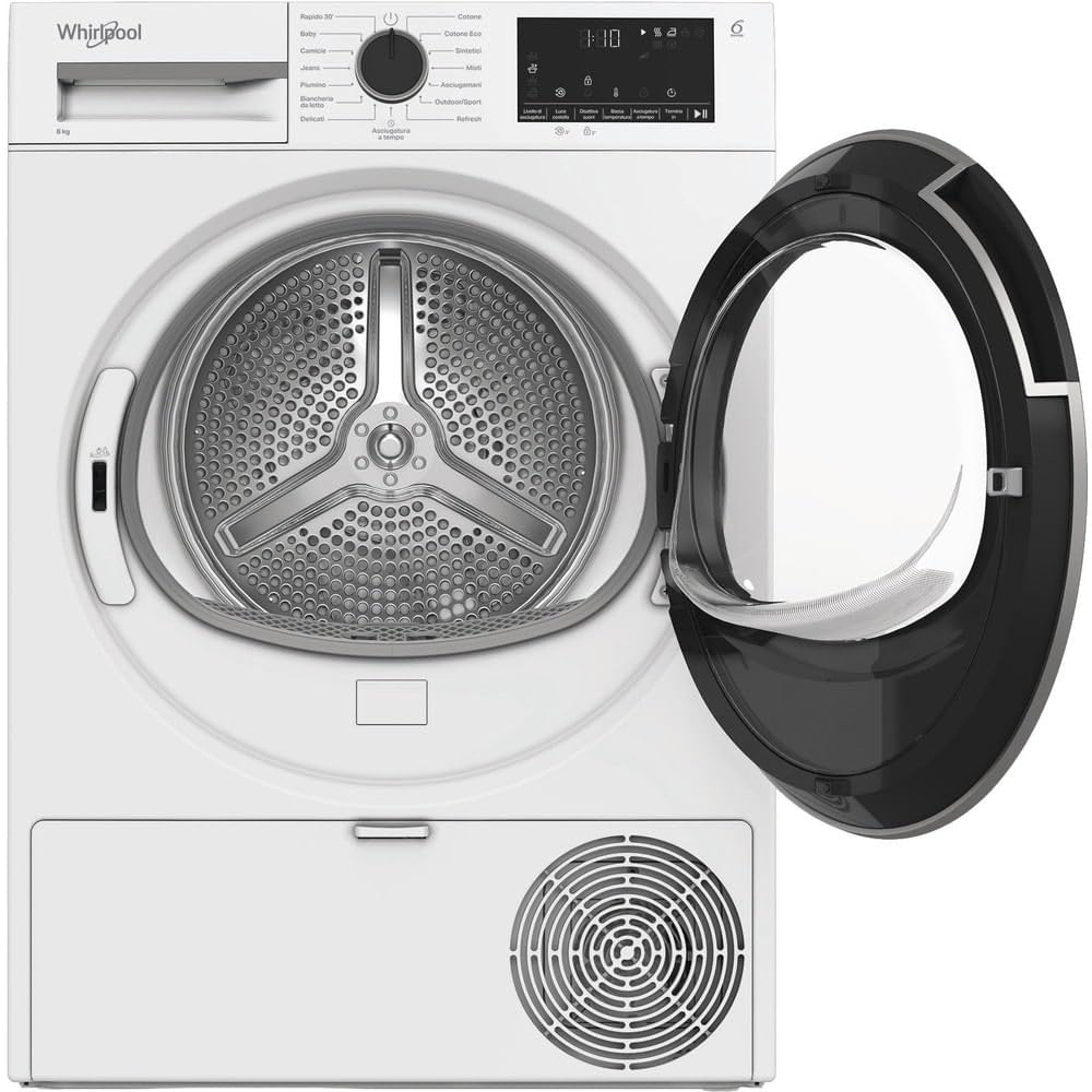 Whirlpool C WD 83M WBS IT, Capacità 8kg, classe D, colore White, Display digitale XL