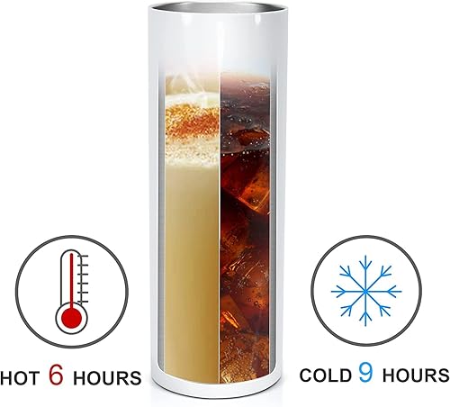 Miniatura 5 de AGH Paquete de 25 vasos de sublimación de 20 onzas, vasos de sublimación rectos, vasos delgados de acero inoxidable a granel, vasos rectos aislados