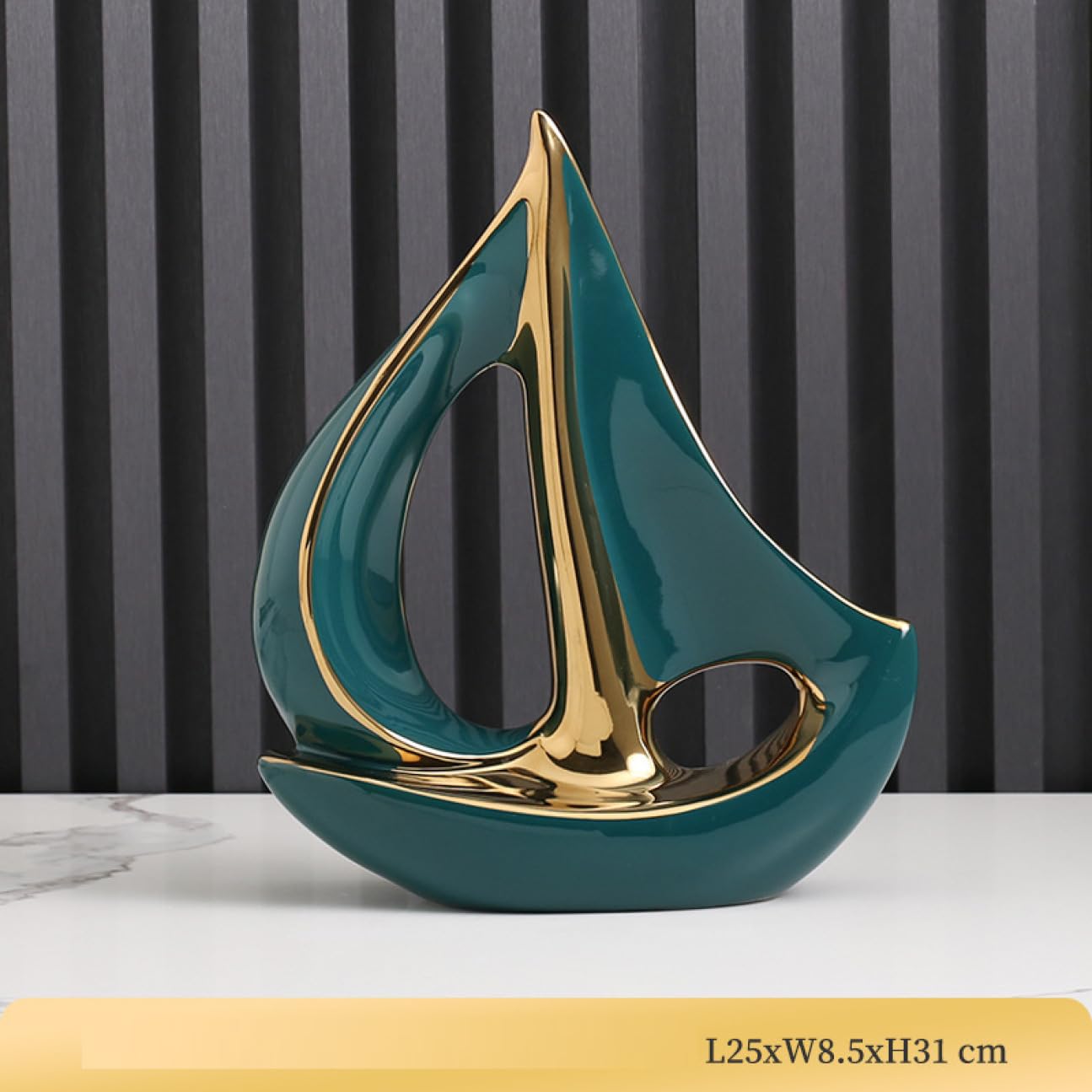 Amazon.co.jp: JAnjiaLxY モダン ヨット 彫像 1個 アート