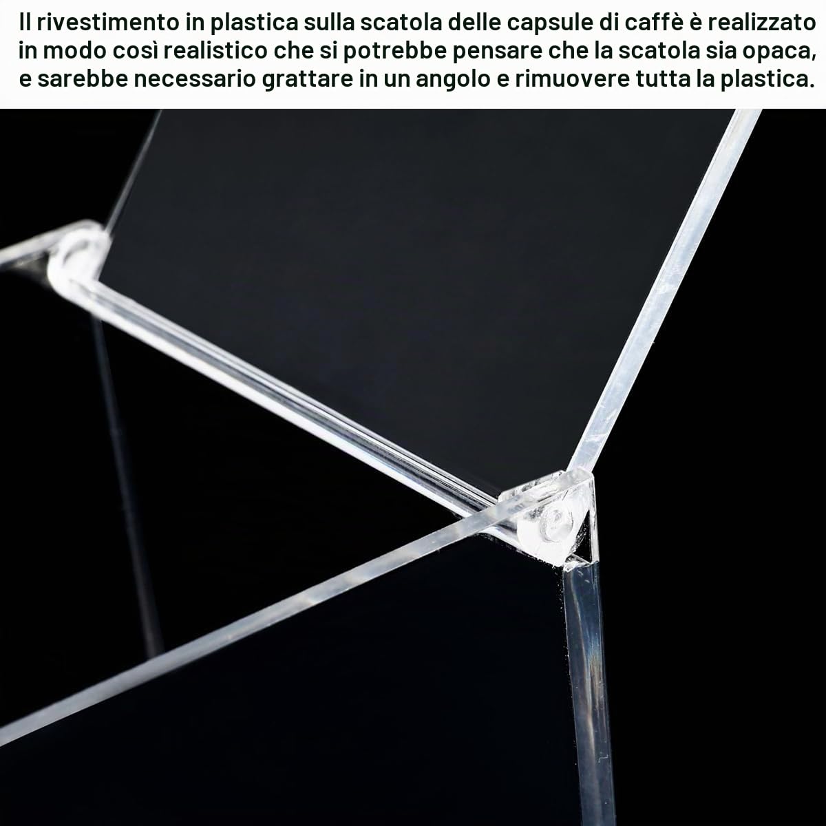 Porta Capsule Caffè,Tianher Dispenser per Capsule in Acrilico Trasparente Scatola Portaoggetti da Scrivania Antipolvere con Coperchio Adatto per Conservare Capsule di Caffè Spugne Trucco Rossetti 13cm