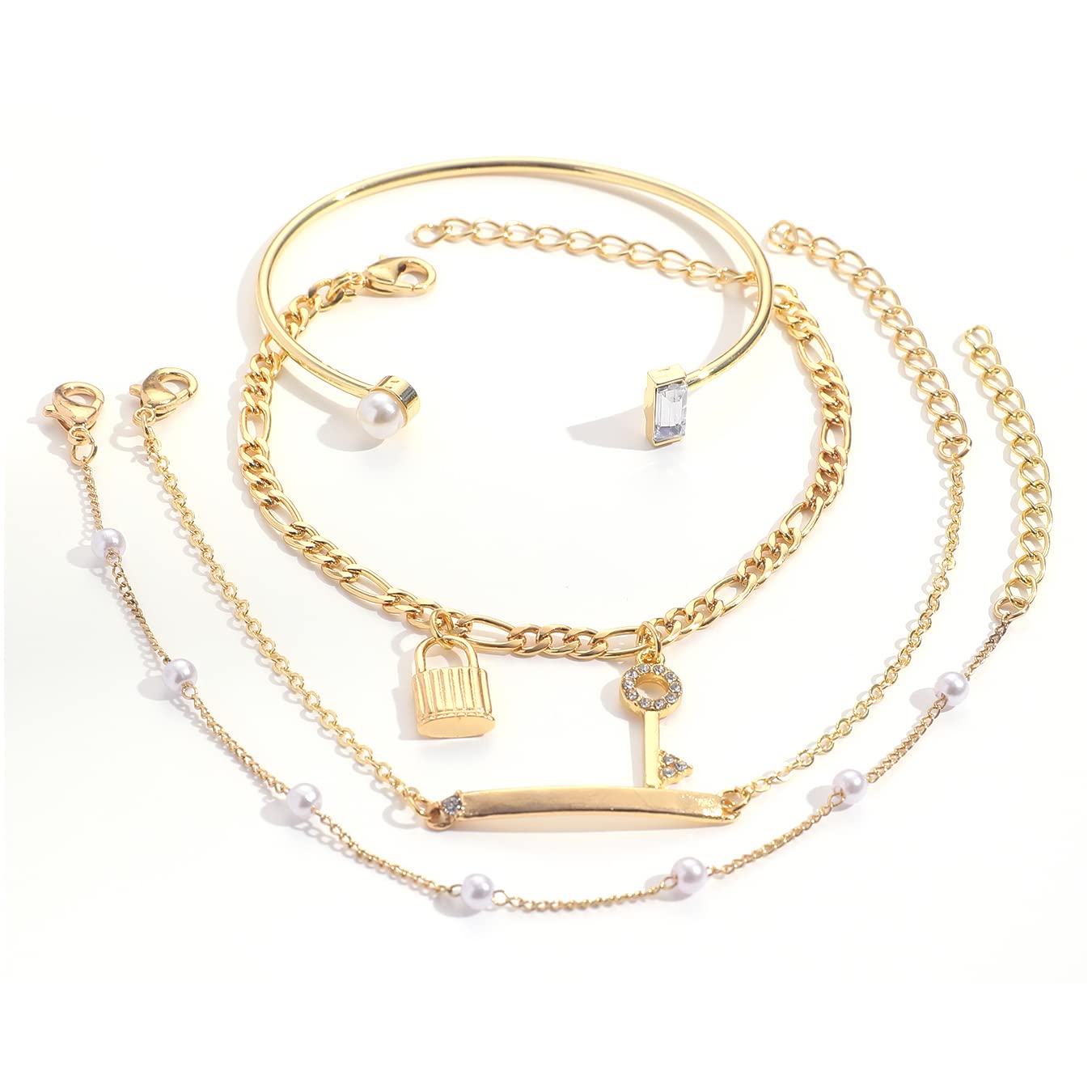 See full amazon price history chart for Shining Diva Fashion Latest Stylish 4pcs Multilayer Crystal Key Lock Bangle Bracelet for Women and Girls (14759b) Shining Diva Fashion Latest Stylish 4pcs Multilayer Crystal Key Lock Bangle Bracelet for Women and Girls (14759b) (B0C5QTZGV4) Amazon Price History, Amazon Price Tracker