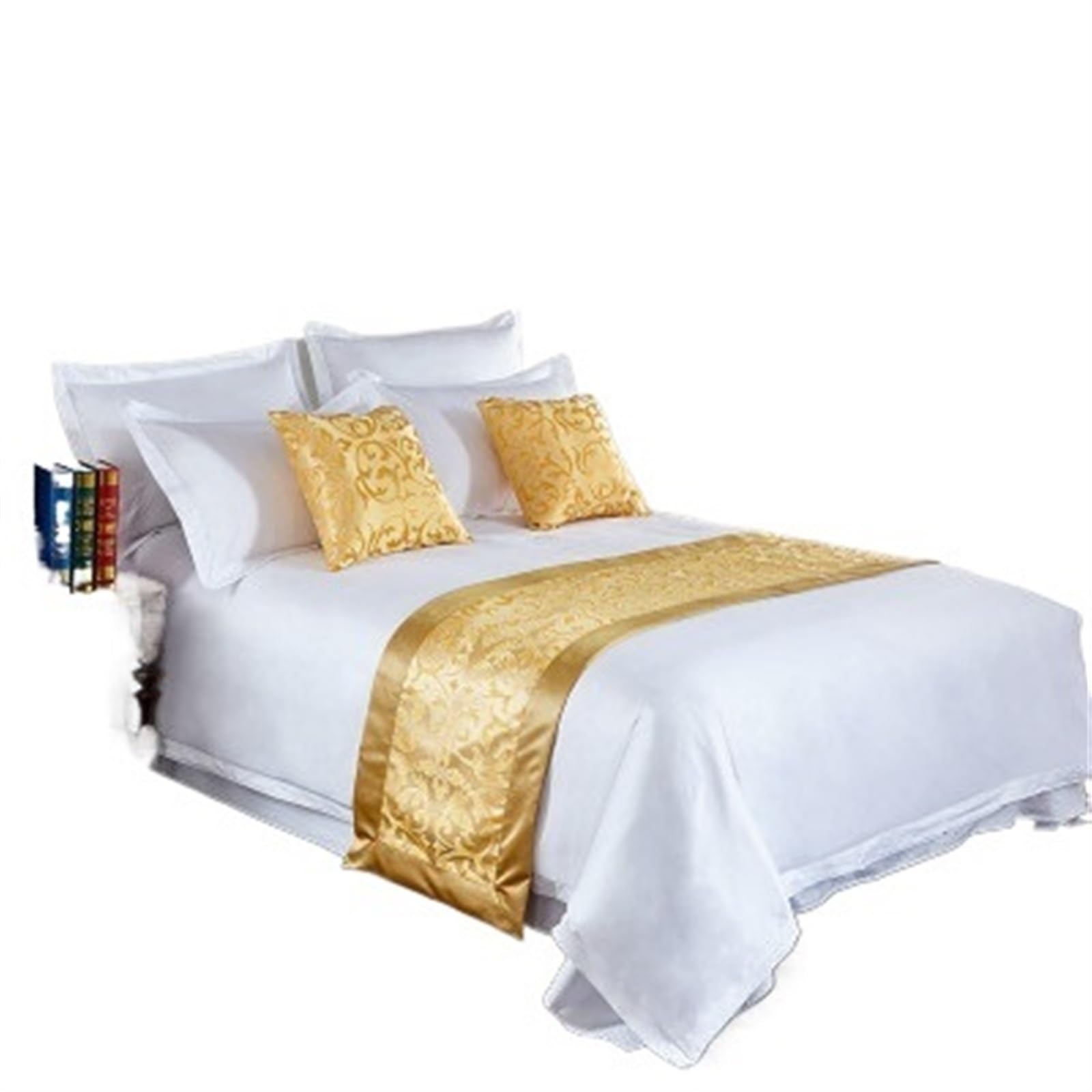 SHENJMAI Bed Runner Bed Flag Ornament Nice Wedding Bedding Decoration Runner(D,50x160cm)