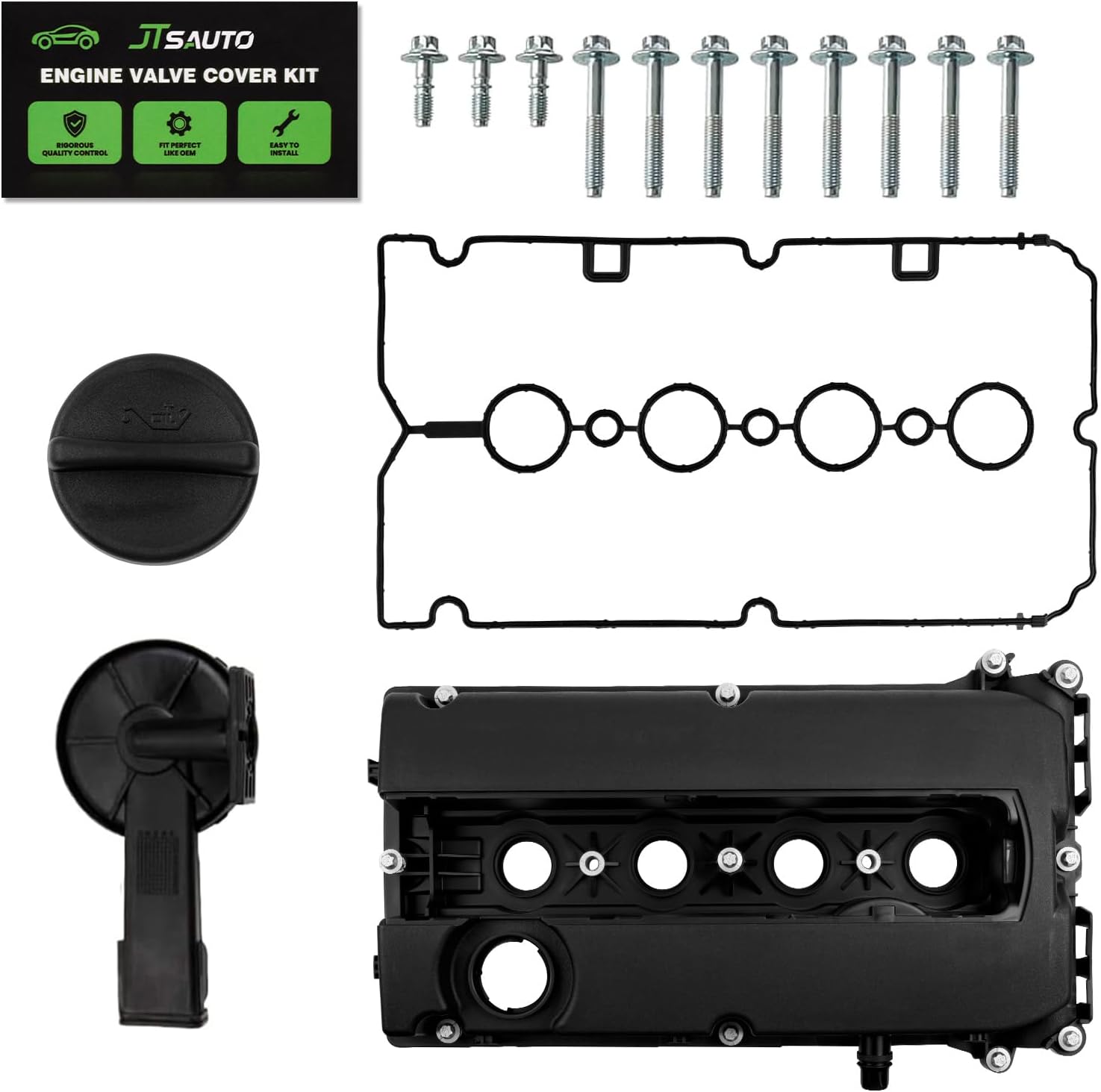 Engine Valve Cover Kit for 2010-2016 Chevy Cruze, 2012-2018 Sonic, 2013-2020 Trax, 2009-2011 Aveo/Aveo5, G3 2009-2010, Astra, L4 1.6L/1.8L, Replaces # 55558673, 55564395