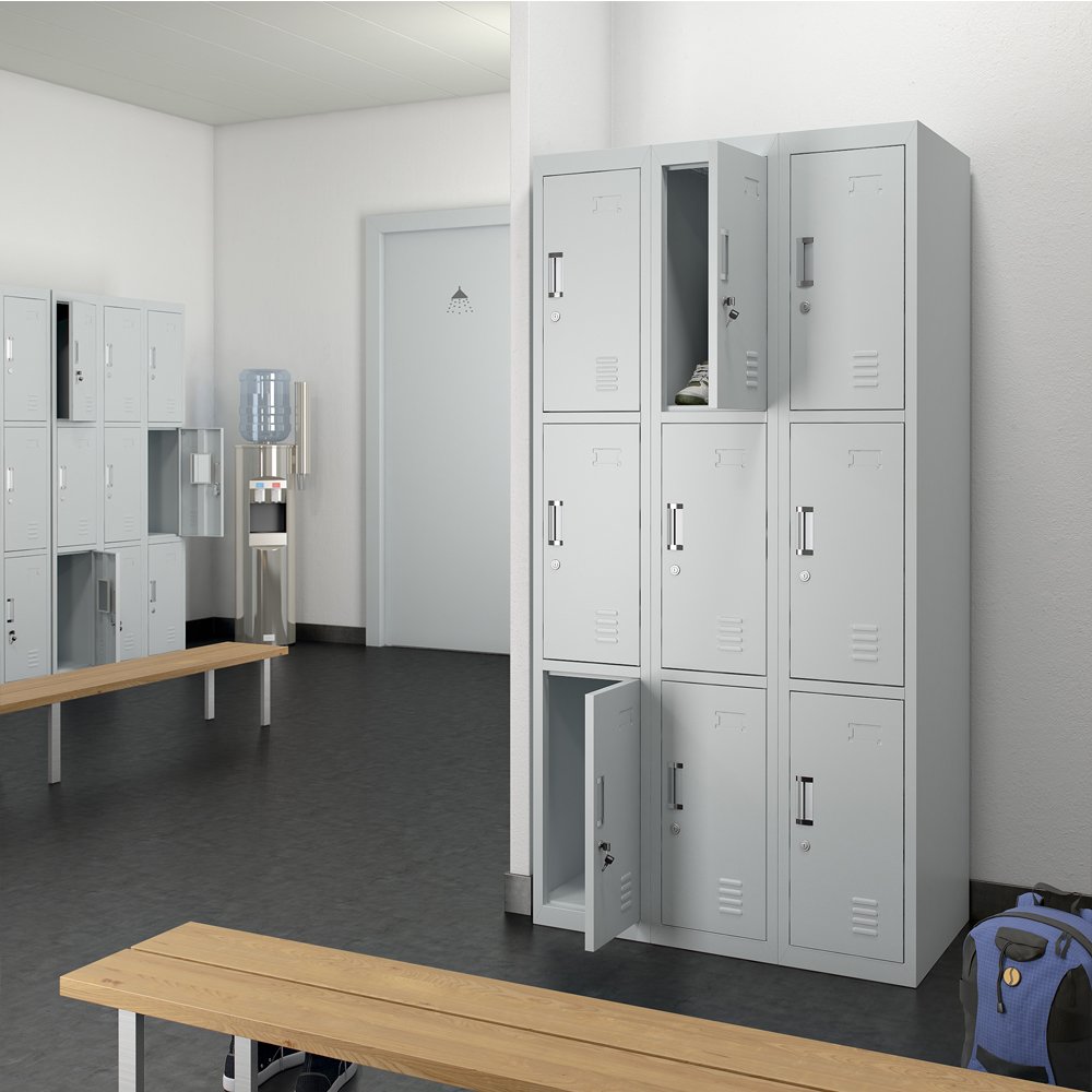 Armoire de vestiaire métal 9 Compartiments