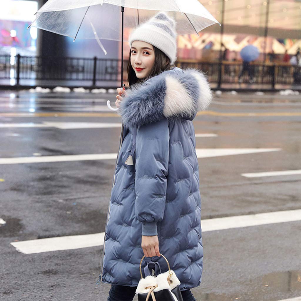 Elva Womens Cotton Down Jacket Warmth Hooded Long Cozy Winter Outerwear For Snowy Walks main image 1