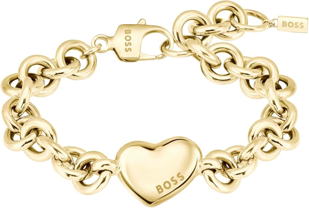 BOSS Jewelry Pulsera de cadena para Mujer Colección HONEY LOVE de Acero inoxidable y oro amarillo