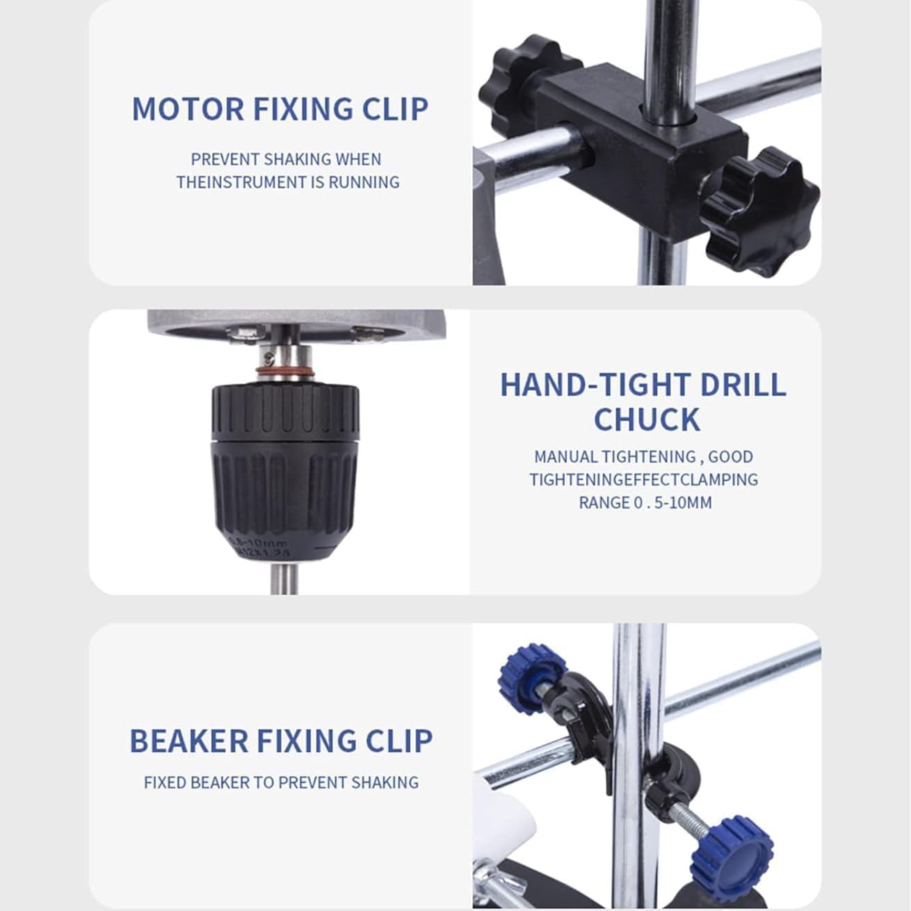 Agitador Superior Digital 100-2000RPM con LCD | Agitador potente de 60 N·cm para hasta 20,000 mPa·s, modelos de 20L/40L/60L, motor de corriente continua silencioso(20L)