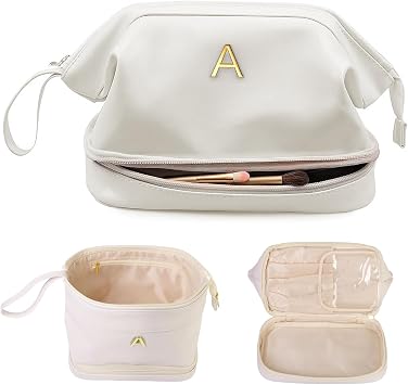 Initial Large Makeup Bag + Personalized Cosmetic Bag