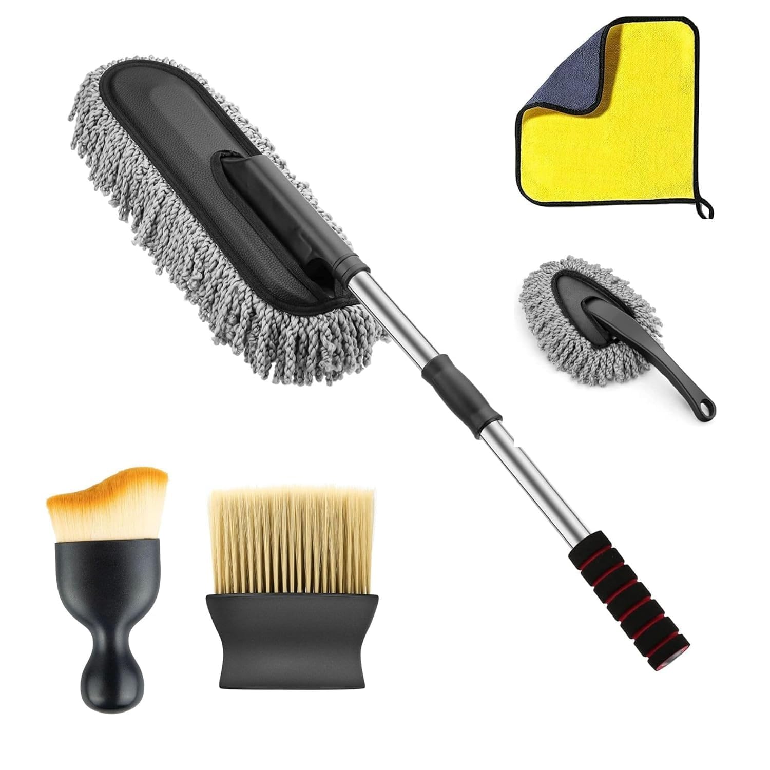 Car Duster Kit for Car Cleaning, 5 PCS Microfiber Car Cleaning Accessories Kit, Dashboard Dust Cleaner, Scratch-Free Interior & Exterior Detailing Tools for Car, Bike & Motorcycle (Car Duster Kit)-image-33