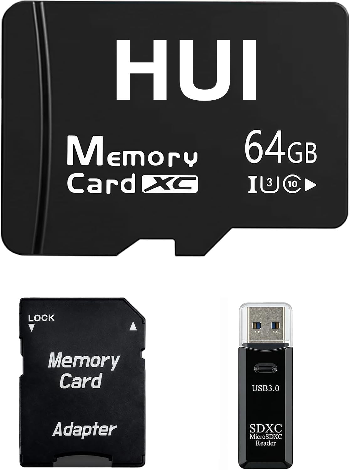 Paquete de 2 tarjetas micro SD de 64 GB para cámara de salpicadero y cámara
