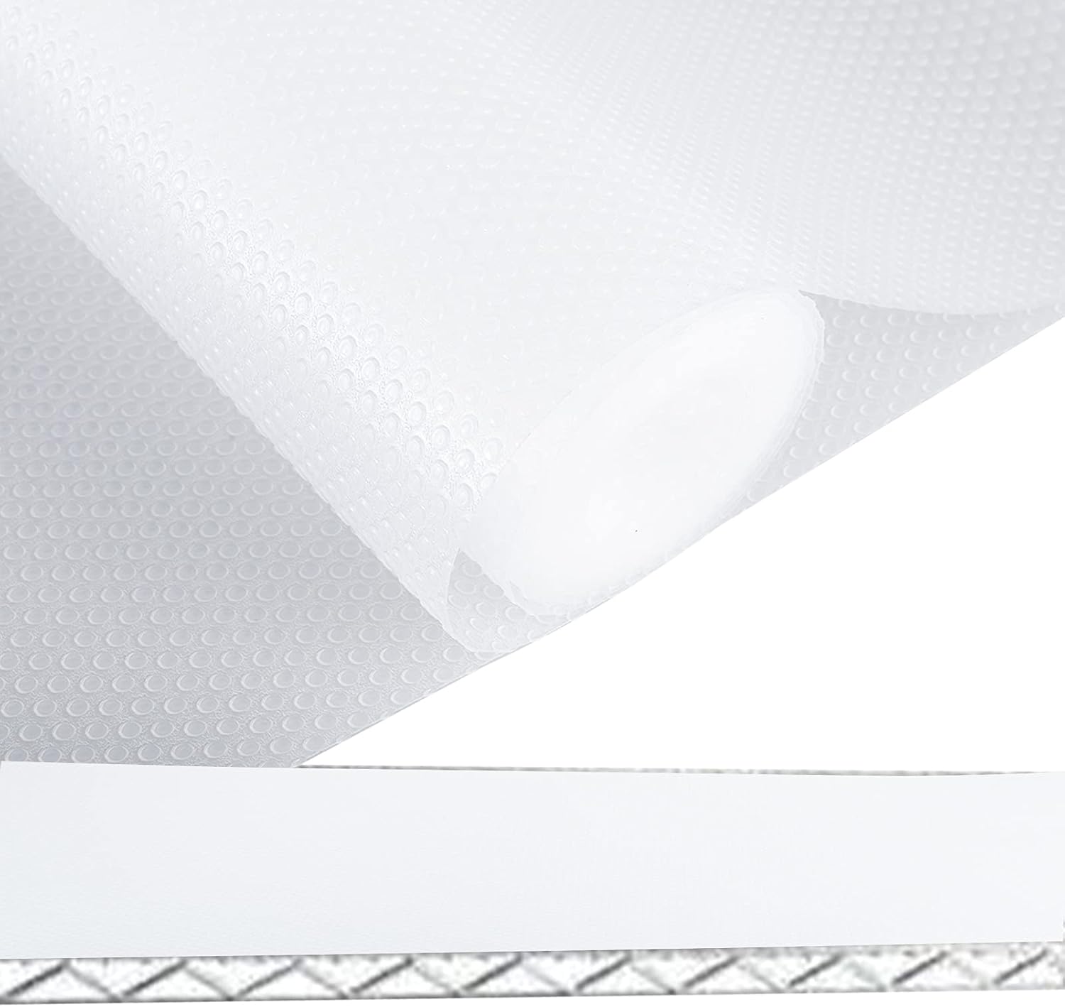 XMSound Thicken Wire Shelf Liner,13.5" x157Inch Heavy Duty Waterproof/Transparent/Raindrop Non-Slip Refrigerator Mats for Metal Shelving, Drawer Liner
