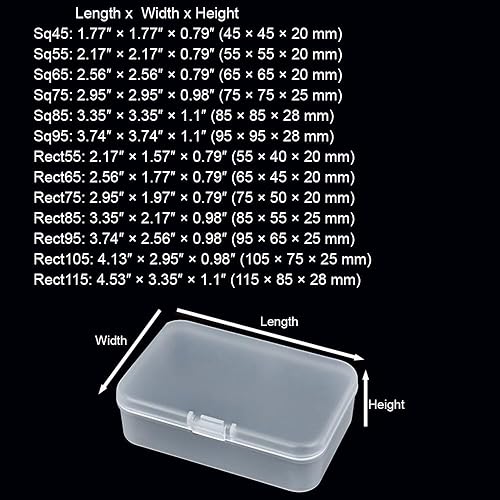 Miniatura 2 de 12 recipientes de almacenamiento de plástico transparente pequeños con tapas, ideales para suministros de manualidades, joyas, juguetes pequeños,