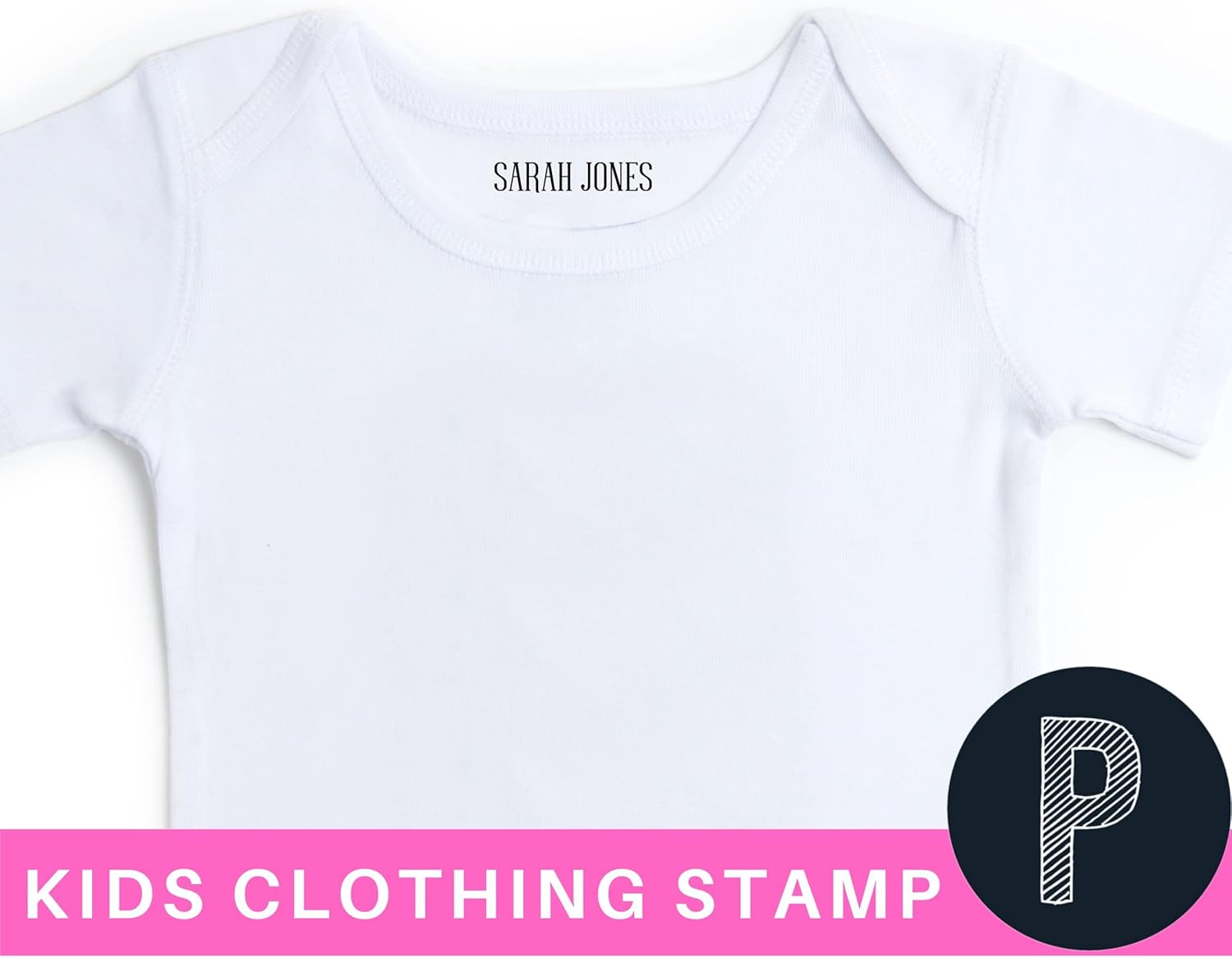 Custom Clothing Stamp | Personalized Fabric Stamp | Self Inking Stamp for Clothing, Black Waterproof Name Stamp Camp Stamp, School Uniforms