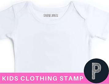 Custom Clothing Stamp | Personalized Fabric Stamp | Self Inking Stamp for Clothing, Black Waterproof Name Stamp Camp Stamp, School Uniforms