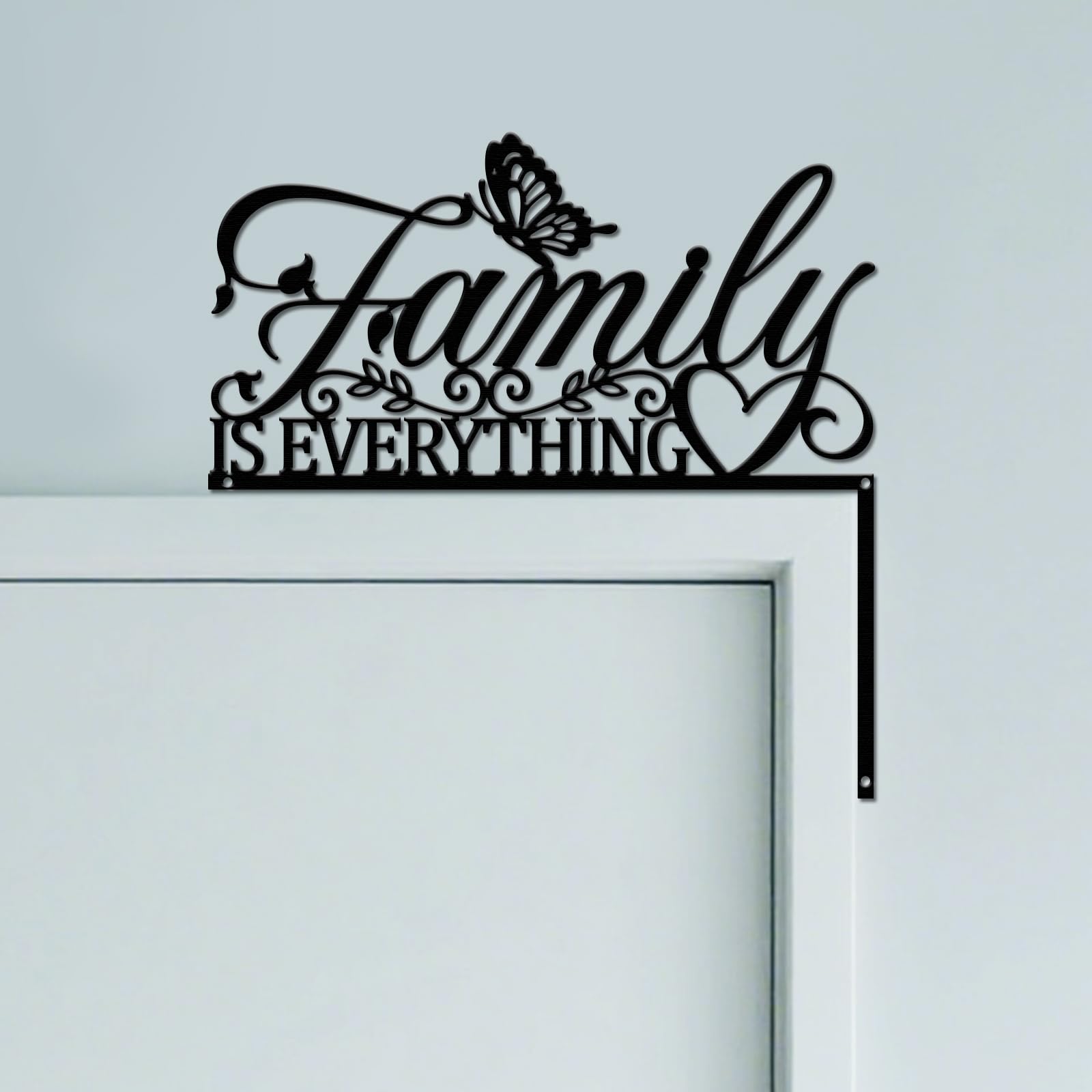 CUTHOLLOW Family is Everything Door Topper Sign Metal Wall Art Decor