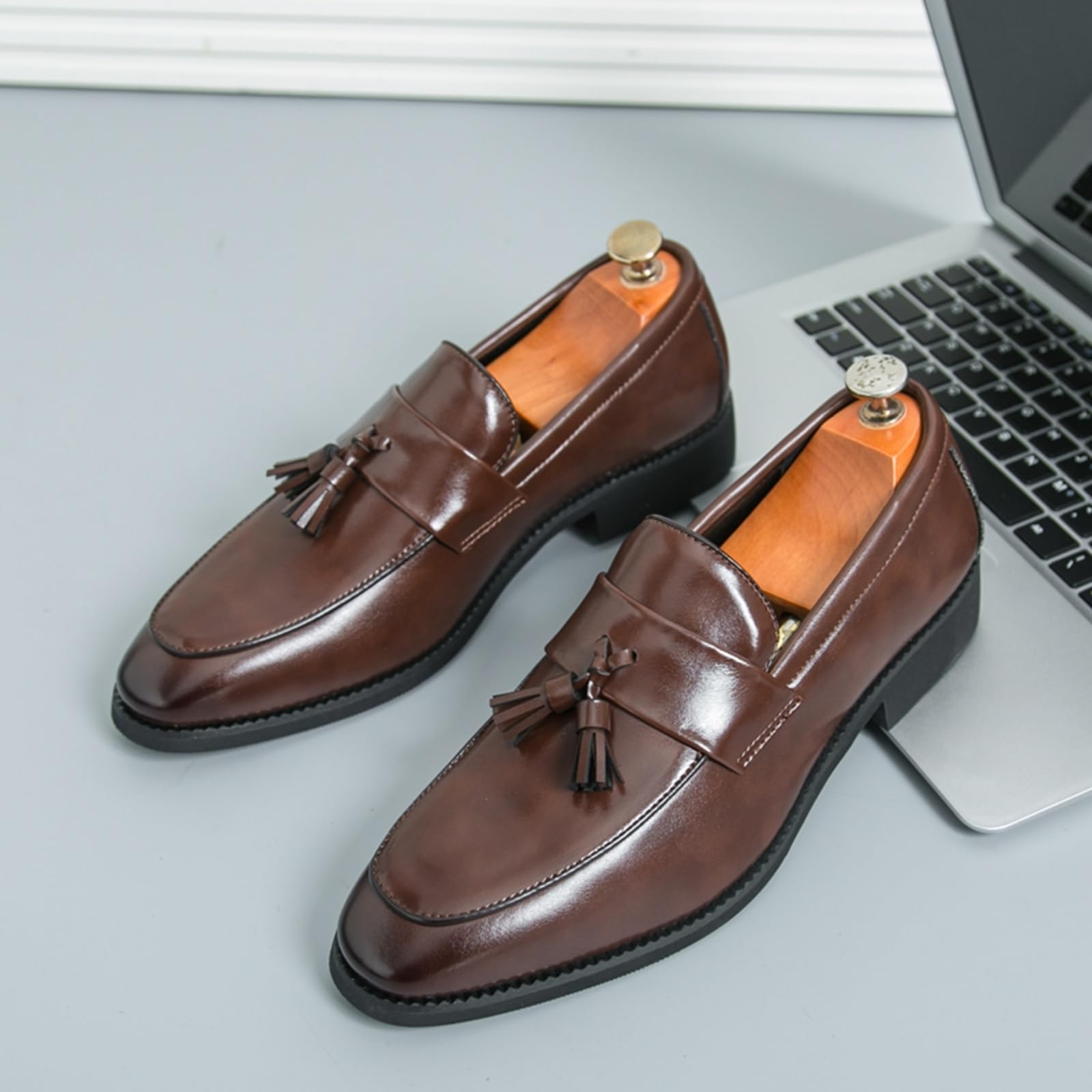 Męskie buty wsuwane z frędzlami, wygodne, na lato, mokasyny