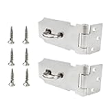 2PCS 3 Inch Silver Door Hasp Padlock Latch, Stainless Steel Padlock Clasp, Security Clasp Hasp Lock Latch