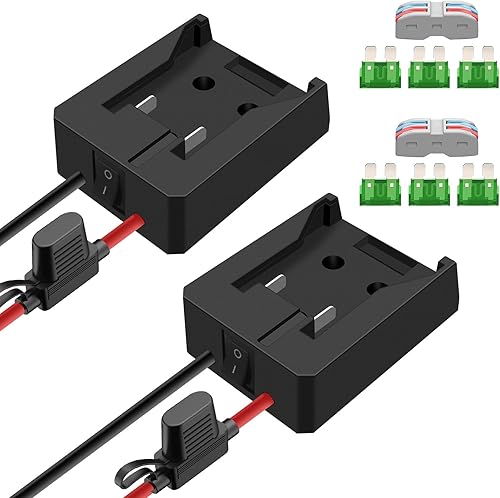 Miniatura 1 de Paquete de 2 adaptadores de batería de Power Wheels para Milwaukee M18 Adaptador de batería de 18 V y Dewalt 20 V Power Wheels conversión de batería