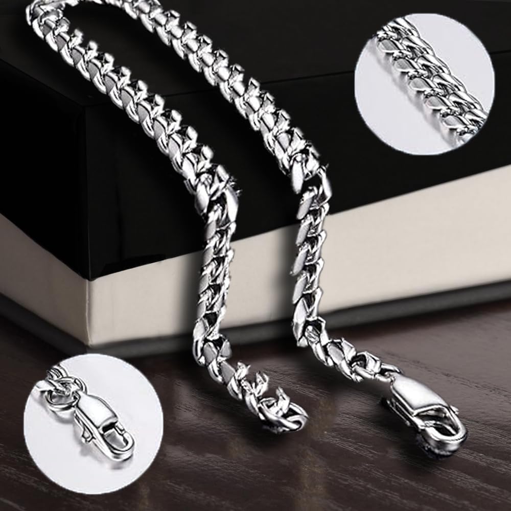 Azienda Italiana Bracciale Uomo in Pelle Intrecciata con Acciaio Inox Lucidato di Altissima qualità Idea Regalo per lui Festa del Papà Natale Compleanno - Cofanetto con DEDICA incluso