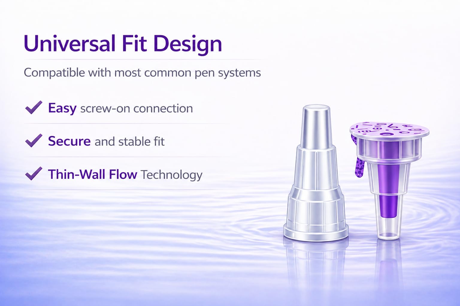 Pennarelli usa e getta sterili 31G (0,25 x 5 mm) – 100 pezzi imballati singolarmente, universalmente compatibili, per laboratorio, industria e cosmetici