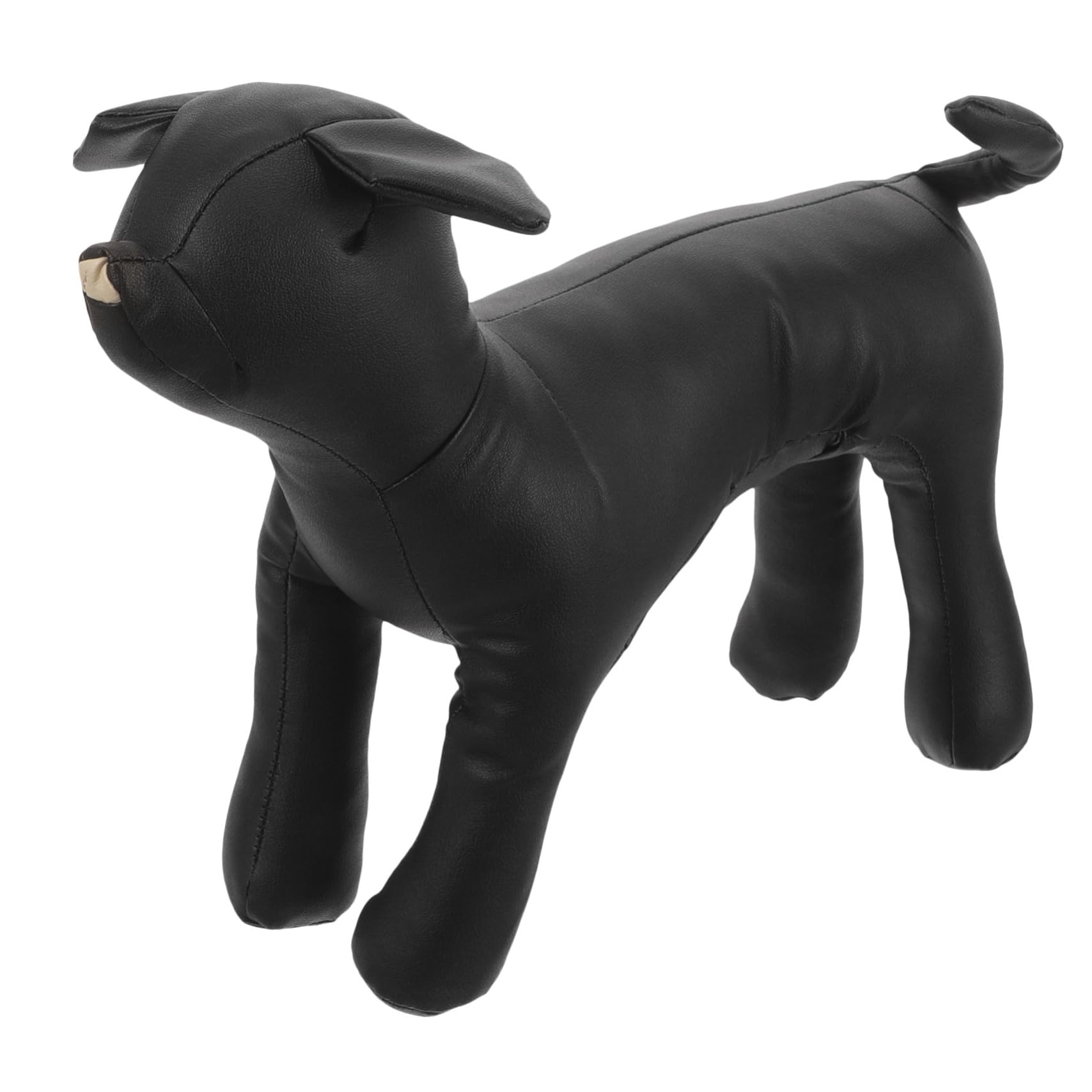 Mannequin Canin en Cuir PU Noir, Modèle pour Vêtements pour Chiens, Facile à Nettoyer, Design Classique, pour Magasins pour Animaux