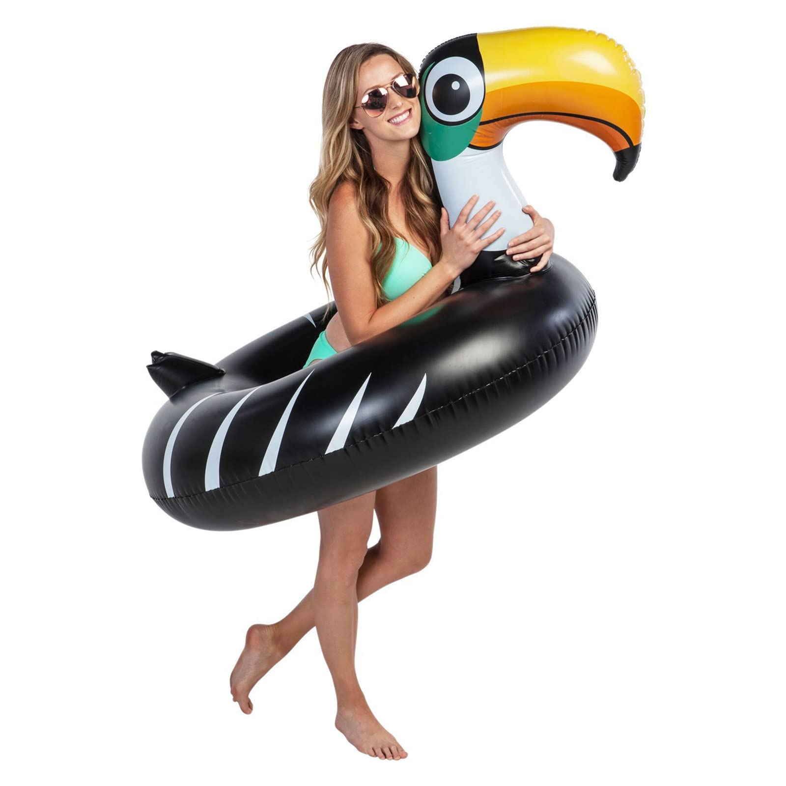 Plumdrop Inflatable Swimming Ring Tropical Toucans Park Pool Float Party Toy