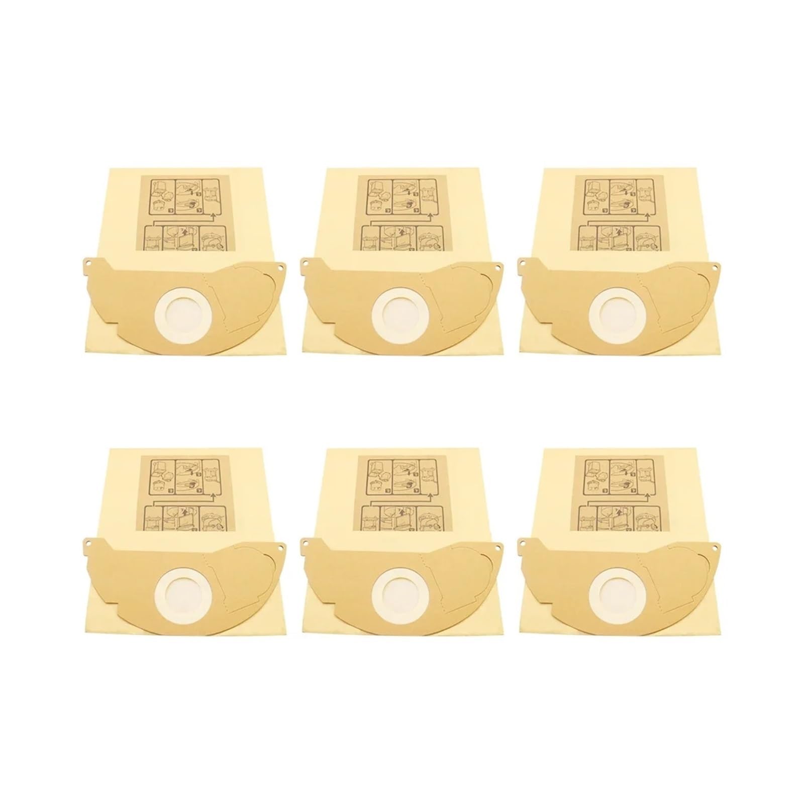 HIZON Vacuum cleaner filter bag, paper trash bag, Compatible For Kärcher, MV2 A2004 Wd2 250 A2000 2003 2004