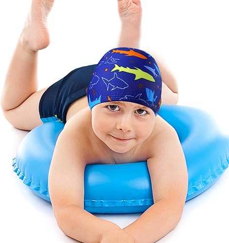 Miniatura 6 de 3 gorras de natación para niños y niñas de 2 a 12 años, gorra de natación para niños y jóvenes