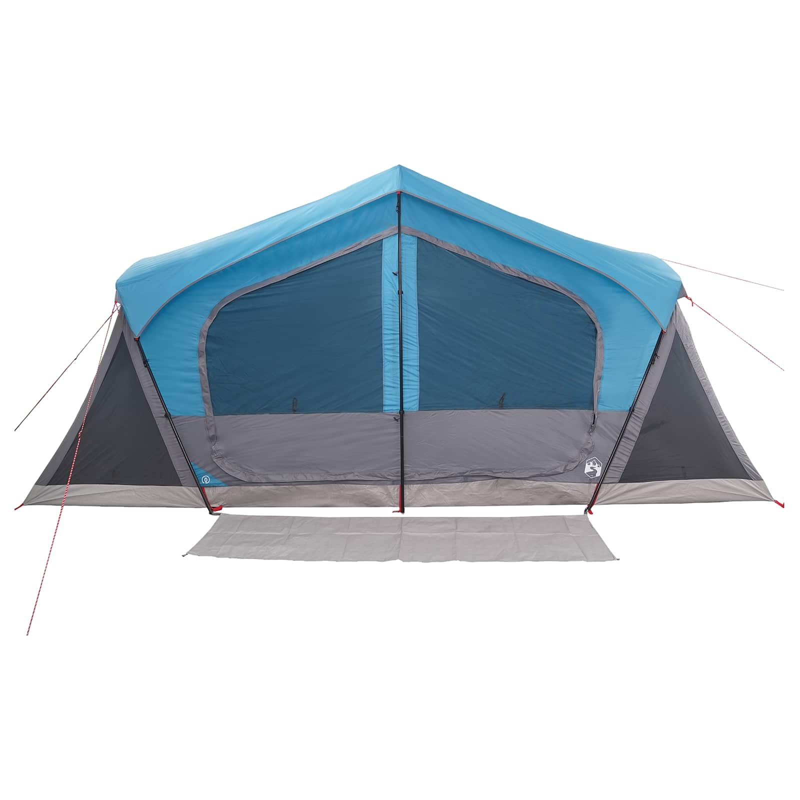 Namiot domkowy niebieski 480 x 273 x 205 cm z poliestru i stali, z stelażem, na kemping, plażę, w podróży, odporny na warunki atmosferyczne